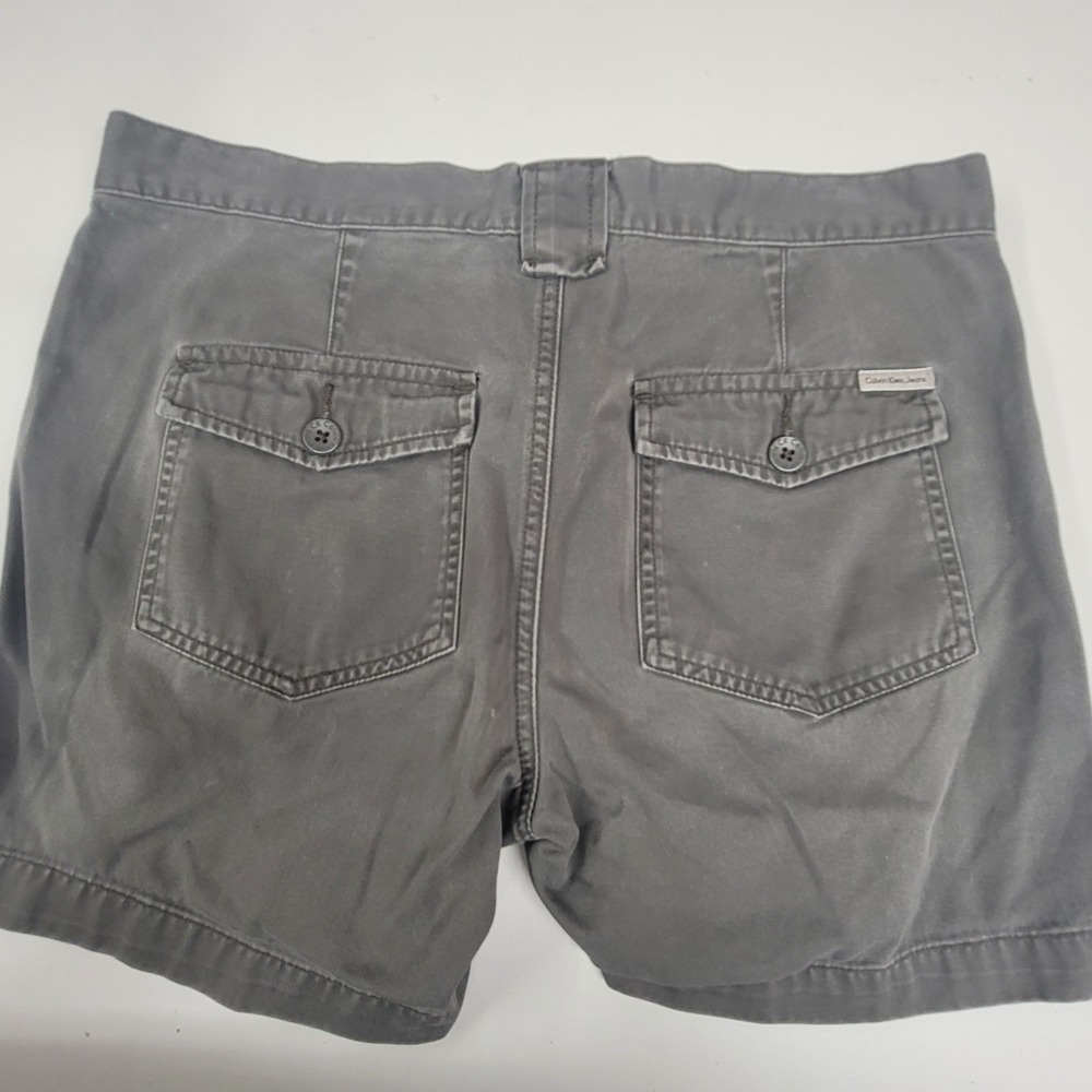 VINTAGE 90s CK Calvin Klein Womens Chino Cargo Shorts Y2K Hiking Walking - Picture 2 of 4
